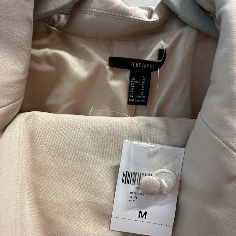 Khaki blazer & shorts set